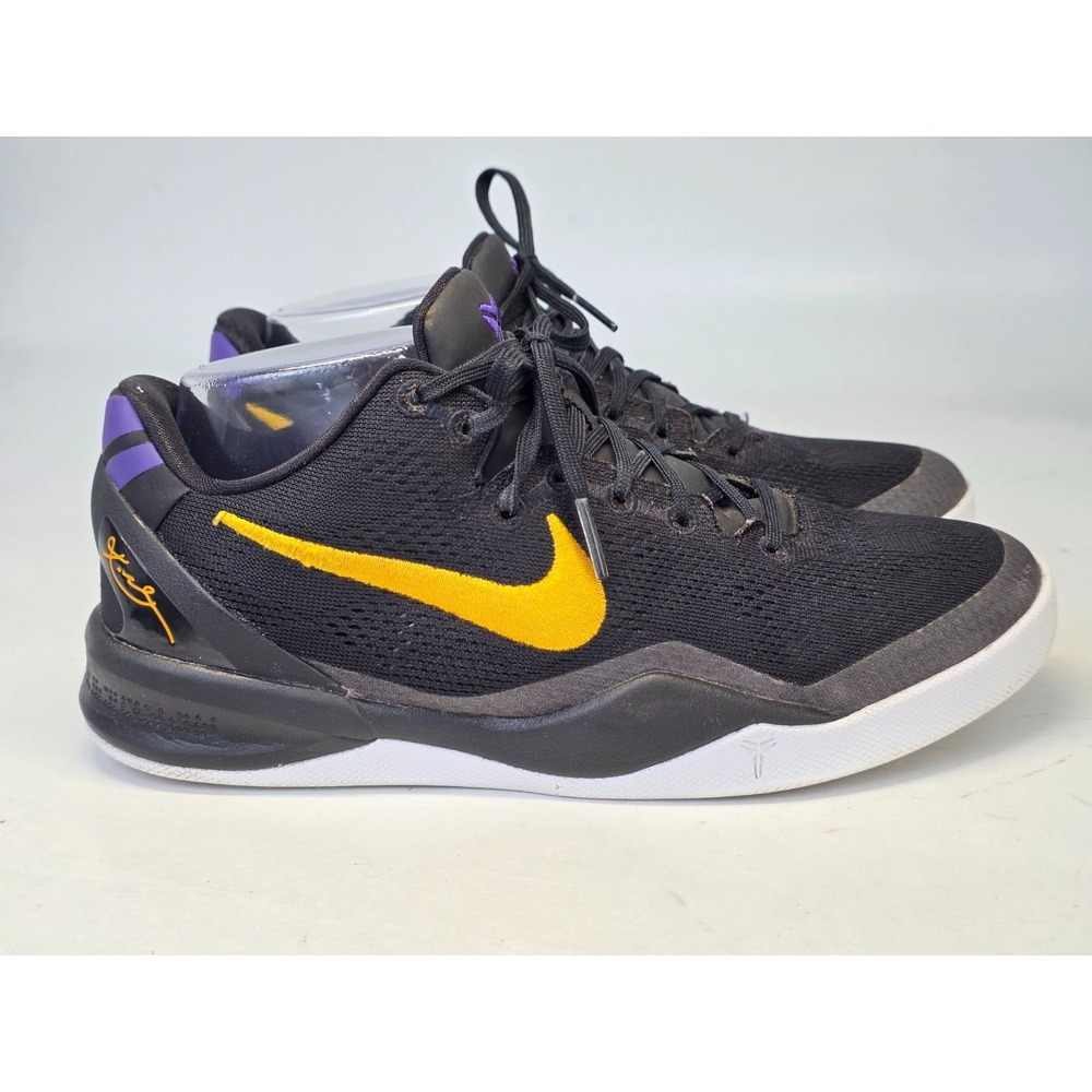 Nike Kobe 8 Protro Lakers Away Youth Sneakers Size 5.5 Y‎ Black Gold Shoes